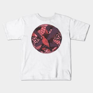 Ambrose Circle of The Northern Cardinal Kids T-Shirt